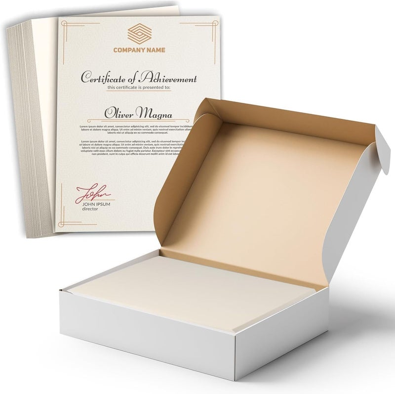 Hamilco Cream Colored Cardstock Thick Paper - 8 1/2 x 11" Heavy Weight 100 lb Cover Card Stock for Printer - 100 Pack - Image 3